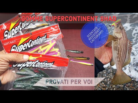 SOFTBAIT A BASSO COSTO gomme supercontinent! Unboxing misure montaggio e prova in mare CON CATTURA