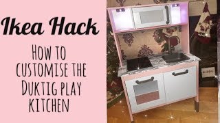 IKEA HACK | HOW TO CUSTOMISE THE IKEA DUKTIG PLAY KITCHEN WITH MARBLE WORKTOP