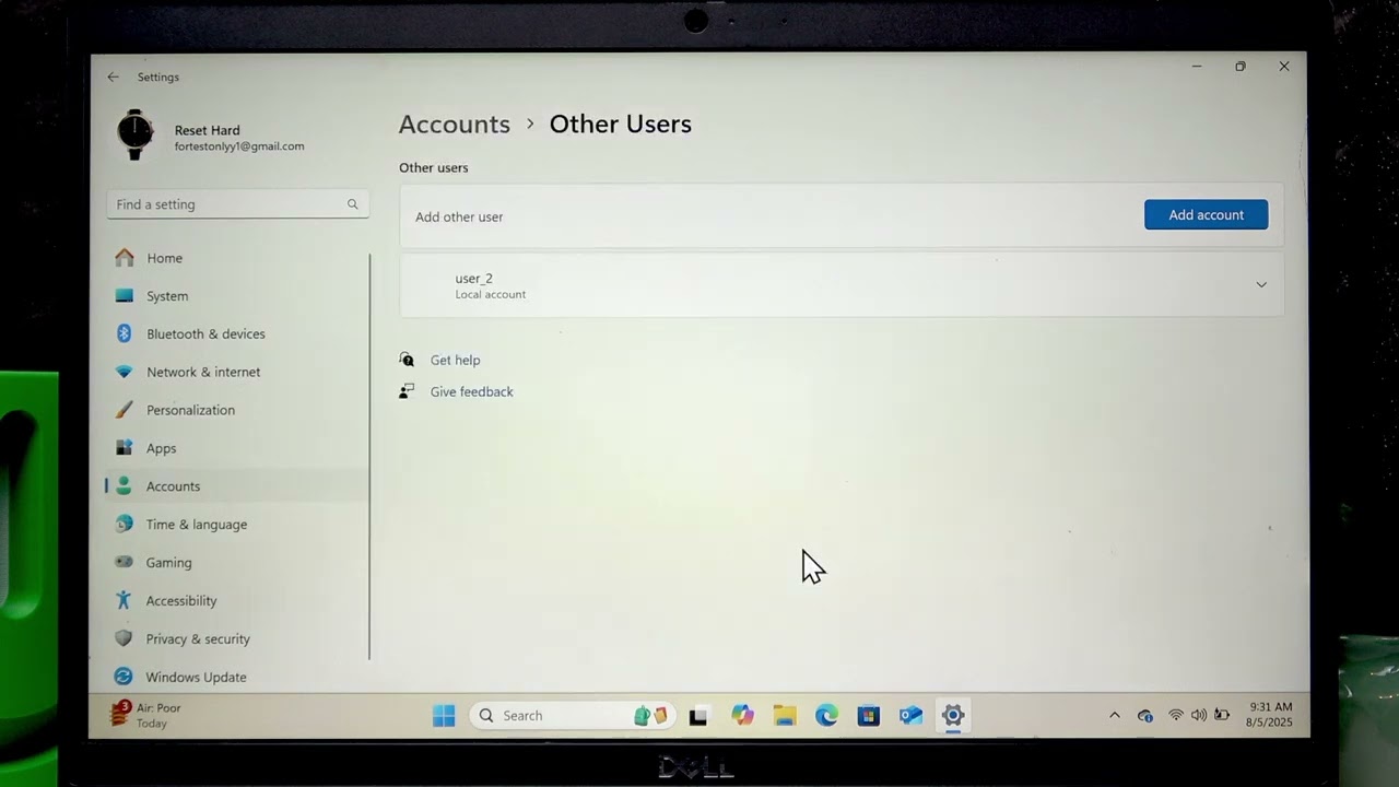 DELL Latitude 3520 – How to Create or Remove User DELL Latitude 3520 – How to Create or Remove User