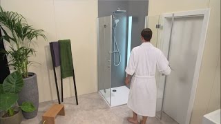 Sistema de  dushansgrohe Crometta E Showerpipe 240 1jet  cu termostat