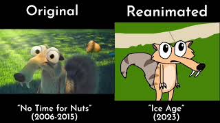 Ice Age 2023 - Scrats Final Scream Original Vs Reanimated Comparison