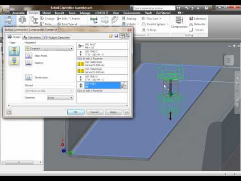Autodesk Inventor Tips & Tricks - Bolted Connection Generator (Design