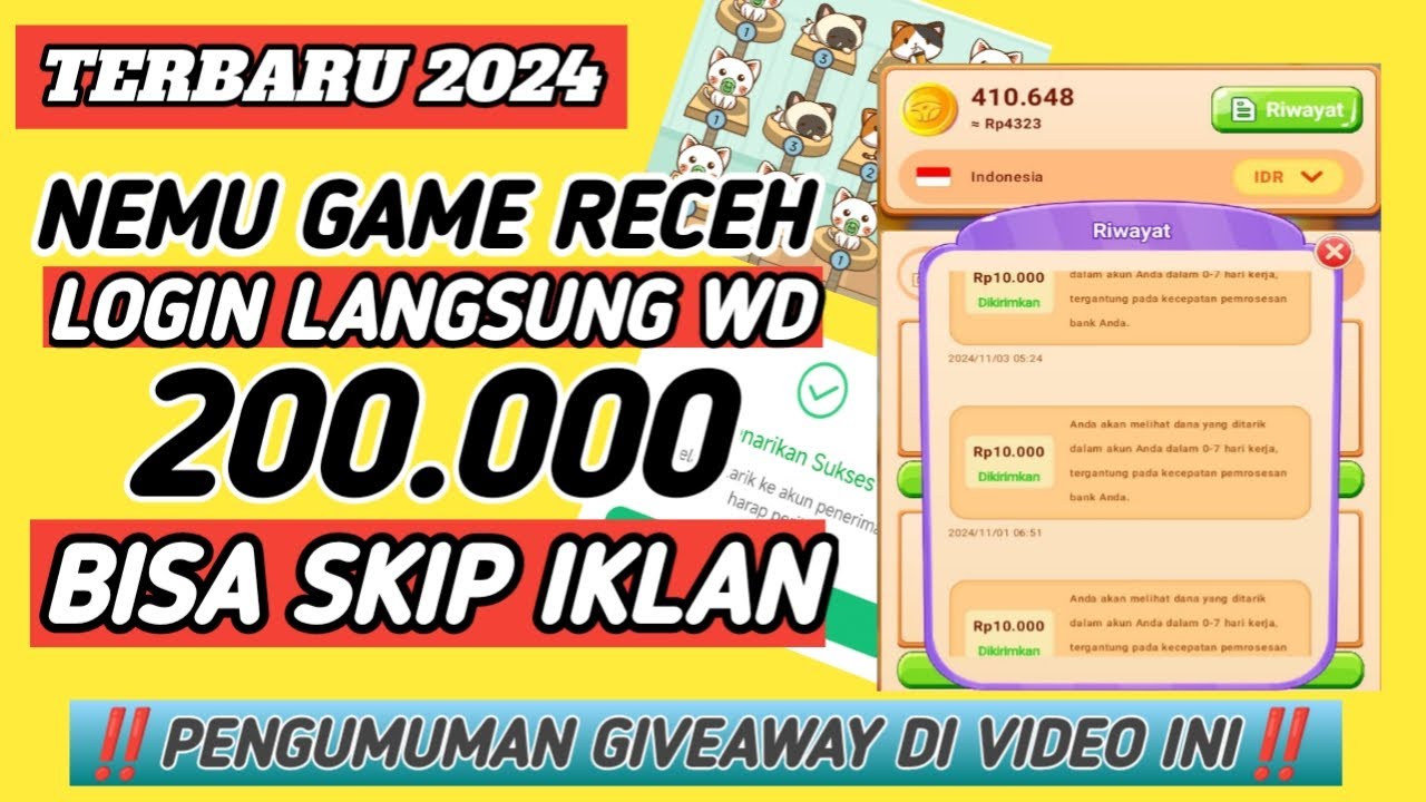 FINALLY WD AGAIN IN THE NEW RECEH GAME WITHOUT WATCHING ADVERTISEMENTS!! FINALLY WD AGAIN IN THE NEW RECEH GAME WITHOUT WATCHING ADVERTISEMENTS!!