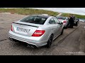 5x C63 AMG Coupe Sound! + SLS AMG & C63 Black Series! - 1080p HD