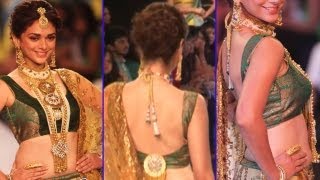 Slim Aditi Rao Hydari Walks The Ramp Displaying The Dipti Amisha Collection