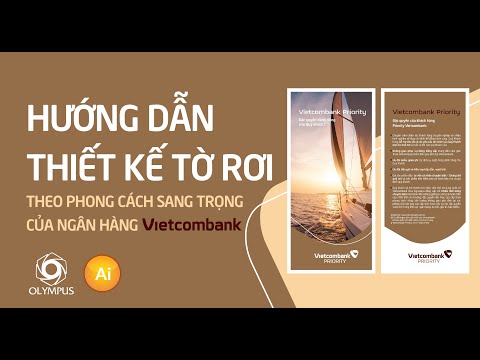 Hướng dẫn thiết kế tờ rơi theo phong cách sang trọng của NH Vietcombank | Illustrator tutorial