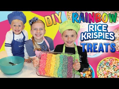 Kid Size Cooking: Rainbow Rice Krispies Treats