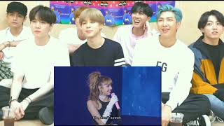 bts reaction to blackpink 'PLAYING WITH FIRE + 16 Shots + Ment  (fannmade)