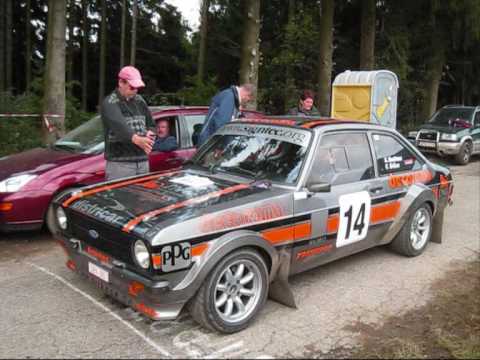 Montage vid o des diff rentes Ford Escort Mk2 pr sentent lors du rallye de