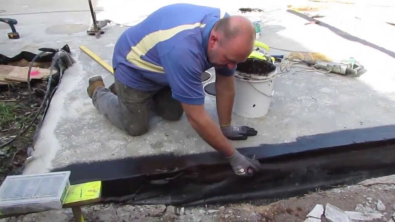 How to Waterproof a Concrete Slab - YouTube