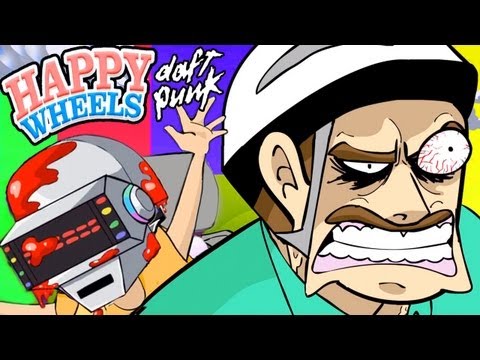 GET BLOODY - Daft Punk Happy Wheels Parody (Animated Get Lucky...