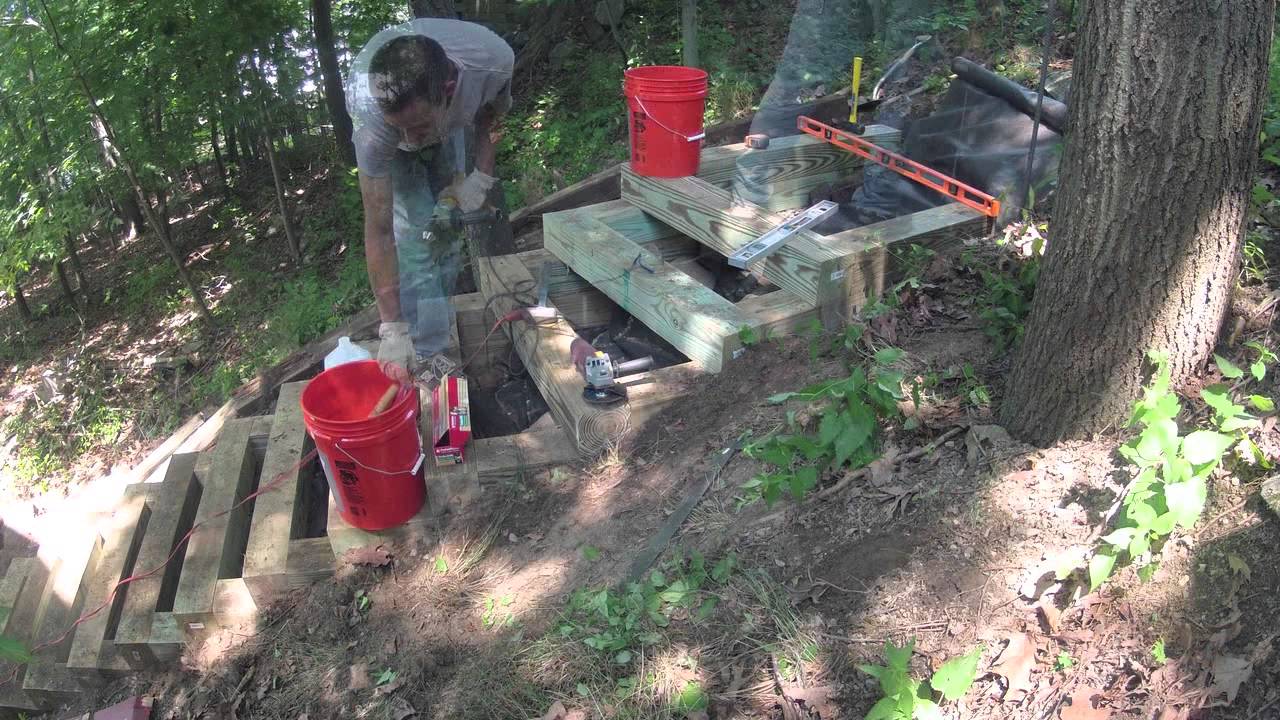 Building 6x6 Landscape Stairs (Time Lapse) - YouTube