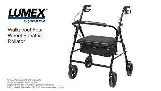 Walkabout Four Wheel Bariatric Rollator