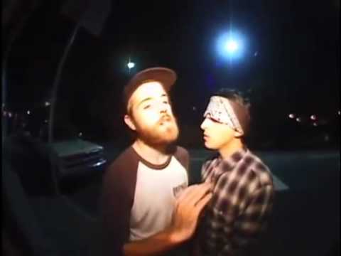 Skateboarder abused in the streets