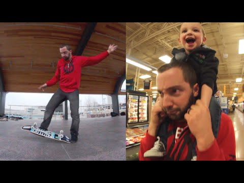 ADIML 30: Rain Ruins Skateboarding! Toddler Grocery Trip!