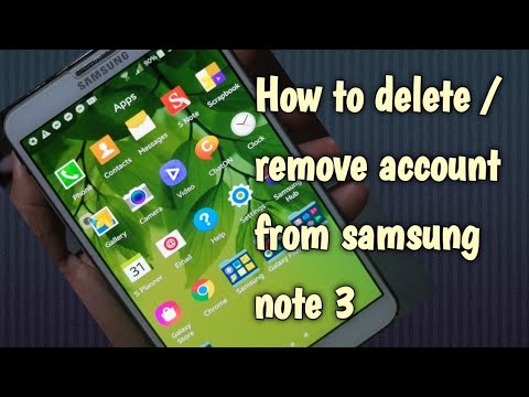 HOW TO DELETE / REMOVE ACCOUNT FROM SAMSUNG NOTE HOW TO DELETE / REMOVE ACCOUNT FROM SAMSUNG NOTE