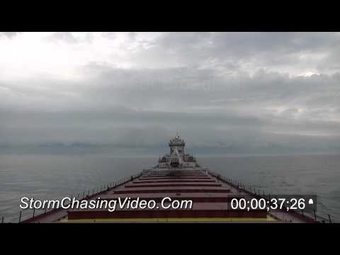 8/18/2012 Time-lapse cloud motion at sea on Lake Michigan, stock footage