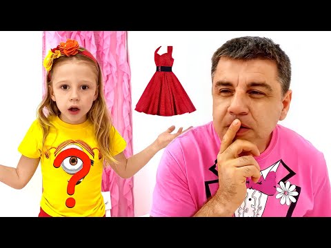 Nastya và bố tự làm váy dự tiệc cho bữa tiệc công chúa