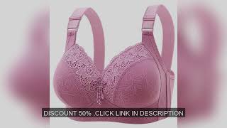 Womens Lace Bras Ultra-Thin Perspective Bralette Deep V Bra Y Lingerie Tops Plus Size Cup Moms