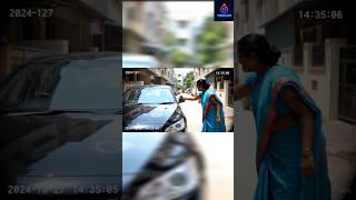 Cctv Colony Aunty Caught Throwing Rock At Parked Car