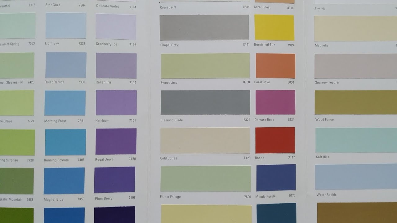 Asian paints color card