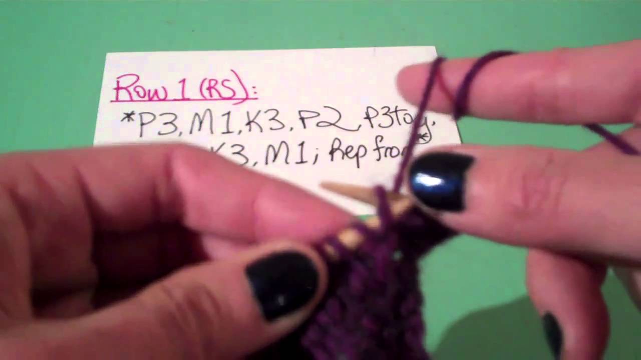 How to Knit the Chevron Panels Pattern from Vogue Knittings Stitch a Day...