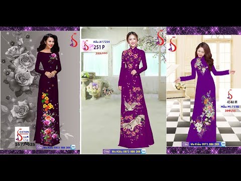 199 KIỂU ÁO DÀI TÍM ĐẸP NGẤT NGAY l Vải Áo Dài S
