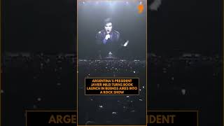 Argentine President Javier Milei Turns Book Launch Into Rock Concert
