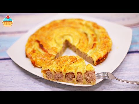 БЫСТРЫЙ ПИРОГ С МЯСОМ "УЛИТКА" - ну, оОчень вкусный! БЫСТРЫЙ ПИРОГ С МЯСОМ "УЛИТКА" - ну, оОчень вкусный!