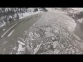 Valdez Alaska: Massive Avalanche and ice dam in Keystone Canyon