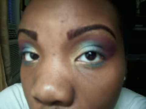 Blue And Purple Makeup. Gold, Blue & Purple Eyeshadow