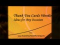 Watch Thank You Cards Wording Video