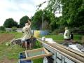 Making hominy in the backyard