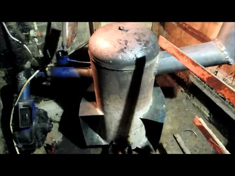Турбо печь на отработке видео