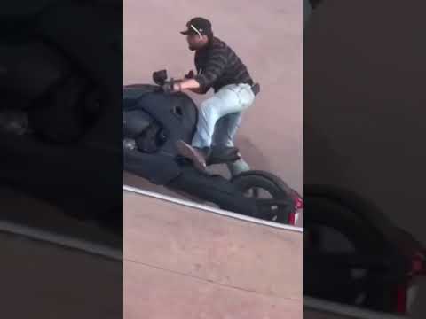Skatepark motorbike fail full video