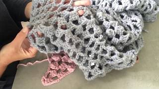 Haakpatroon omslagdoek Punto handmade by juf Sas
