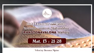Mofonaina Isanandro Anio Alarobia 03 Septambra 2025. Fjkm Ambohitantely