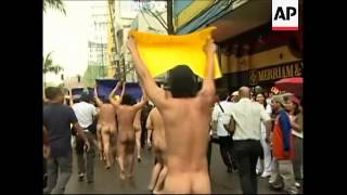 Students Stage Naked Run In Protest At Rising University Fees