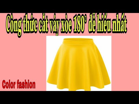 công thức cắt váy xòe 180 độ dễ hiểu nhất | Color FASHION