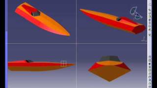 RASH V1: homemade Mono rc boat design by catia v5 suface 04:40