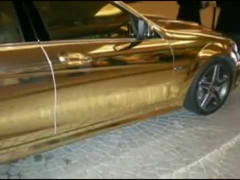 Golden Car Mercedes AMG Dubai