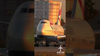 British Airways Boeing 747 Departs Los Angeles