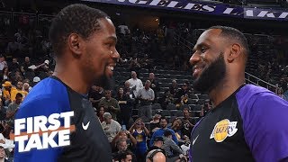 LeBron's title hopes will 'evaporate' if Kevin Durant, Kawhi join Clippers - Stephen A. | First Take