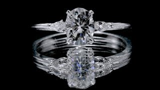 F&B Jewelry Showcase: Custom FAB Oval 7x5mm Oval Moissanite 3 Stone Ring w/ Pear Shaped Diamonds