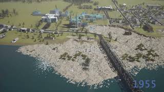 Laffaist De Terrain De Nicolet - Simulation 3D Du Centre-Ville En 1954-55 Et 2022