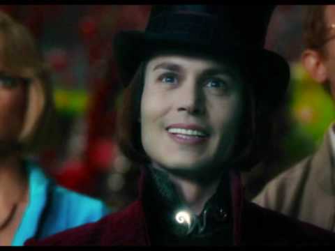 A video of Johnny Depp as Willy Wonka in Charlie and the Chocolate Factory 