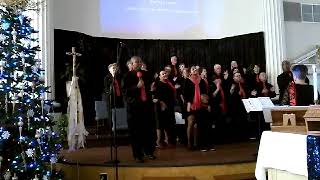 Spirits of Joy signing Born this Happy Morning soloist Monica Southall and Mark Harrell