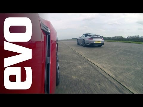 Porsche 911 Turbo Cabriolet Drag Race Versus Nissan GT-R