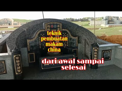 teknik pembuatan makam china,dari awal sampai selesai/siap!!pakai batu sikat