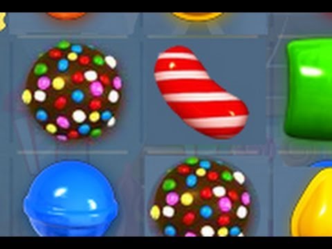 Candy Crush Saga Color Bomb + Striped Candy combo gameplay